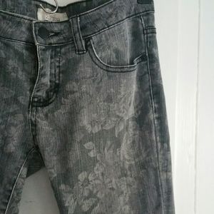 Floral Print Jeans